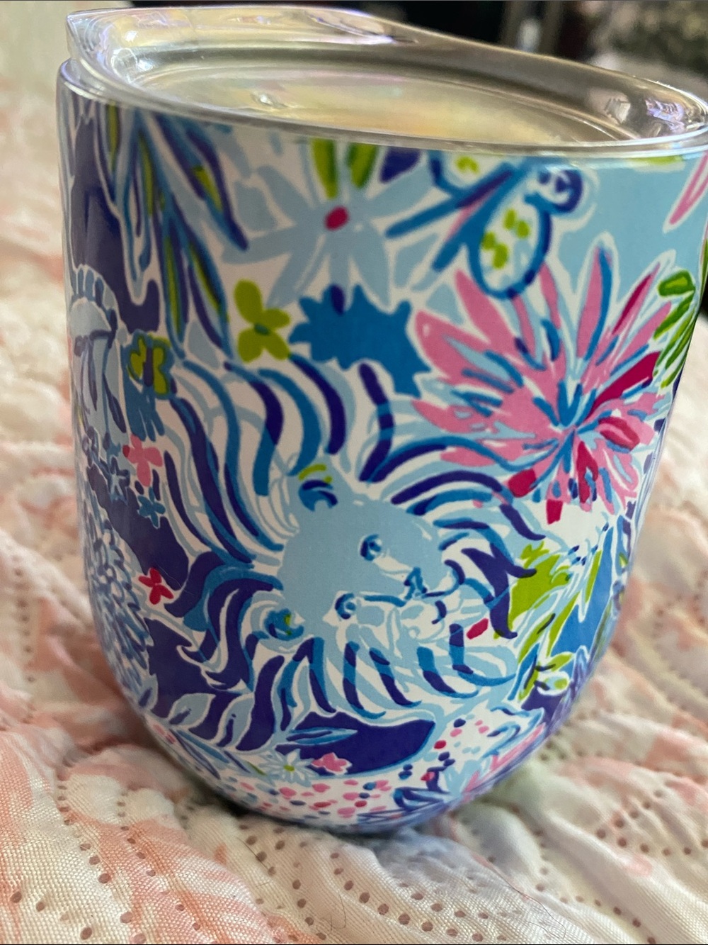 Lilly Pulitzer Floral Nautical Key & Card Holder in Blue, Pink, Green